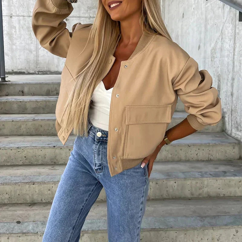 Moderne Damenjacke Bomber Style - IdealeKleiden