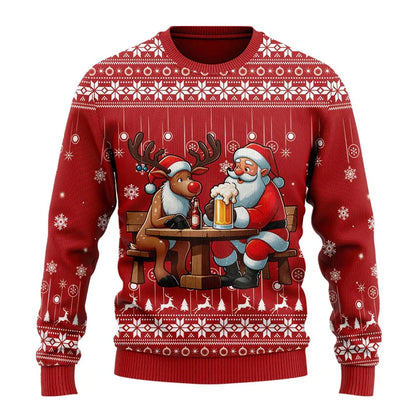 Männer Weihnachts-Pullover Bier Funny Design