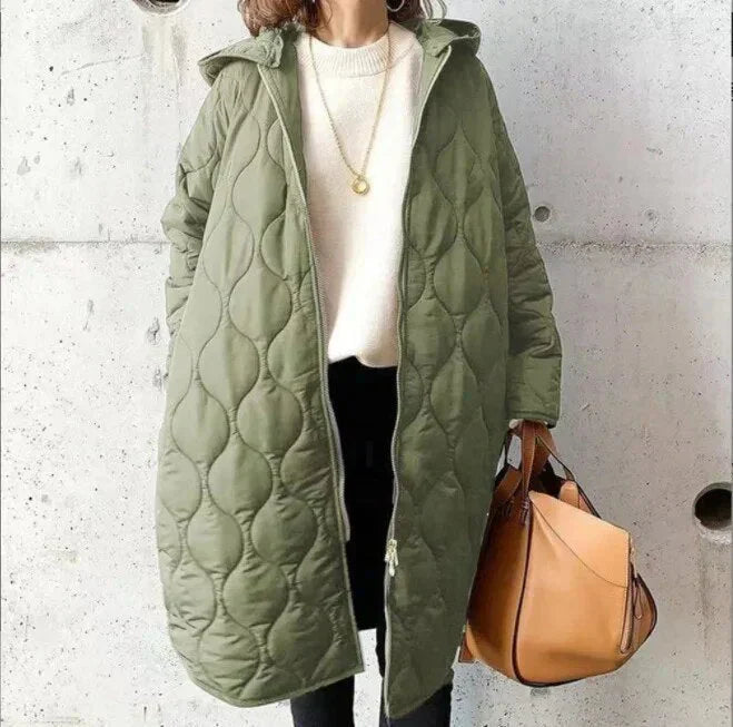 Beautiful Women's Long Classic Quilted Jacket