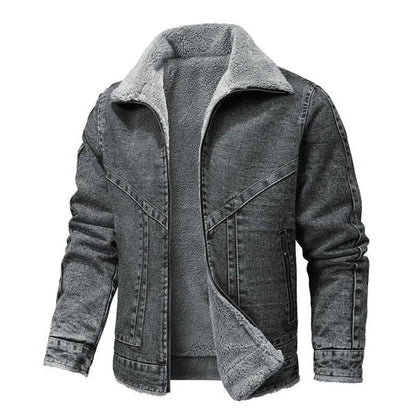 Herren Lederjacke Winter Schwarz - IdealeKleiden