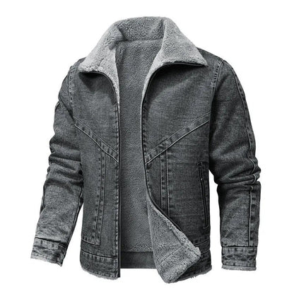Fashionable Denim Fleece Jacket
