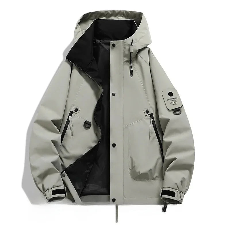 Men's Outdoor Jacket Hood Zipper