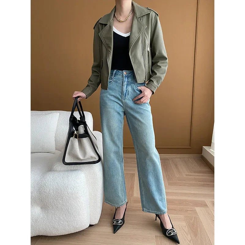 Stylish Women's Jacket Heartbeats Design