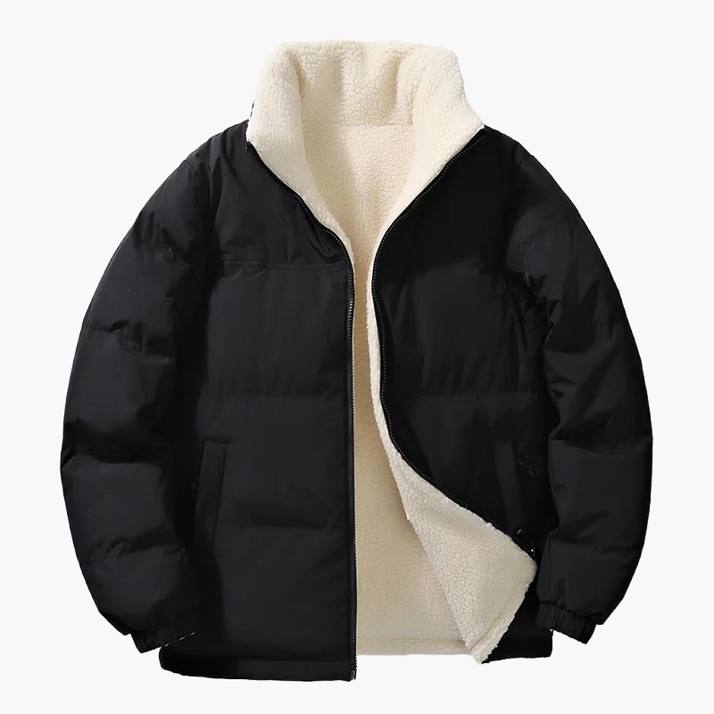 Winter Quilted Jacket with Fleece Lining, Warm