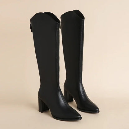 Stylish Women's Knee-High High Heel Boots