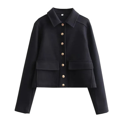 Women's Short Jacket Smart Casual Modern Buttons