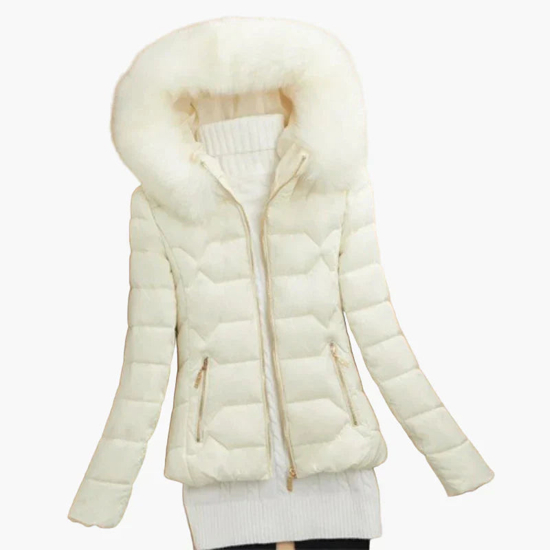 Women's Modern Quilted Winter Jacket with Hood