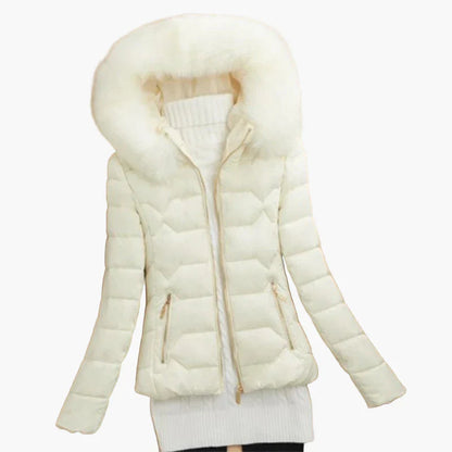 Women's Modern Quilted Winter Jacket with Hood