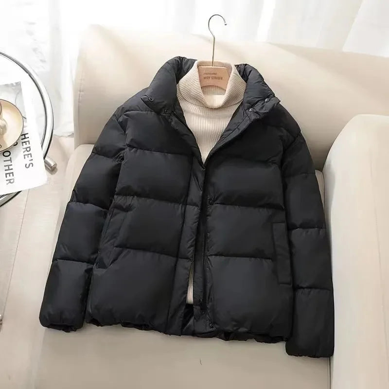 Winter Jacket Warm Quilted Zipper