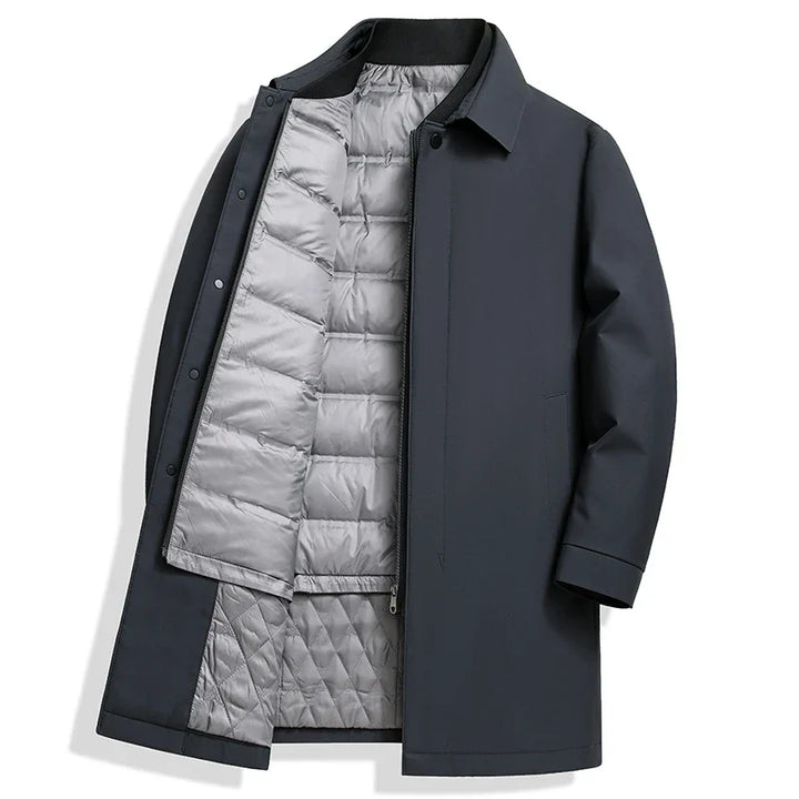 Wasserdichte Winterjacke mit verdecktem Reißverschluss
