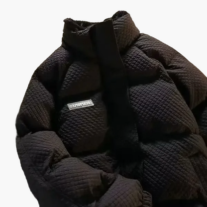 Men's Quilted Winter Jacket Stand-Up Collar - Stylish Couple Leisure Jacket