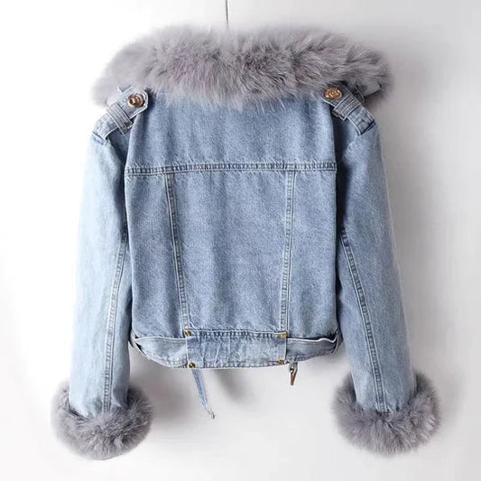 Modische Denim-Jacke Damen - IdealeKleiden