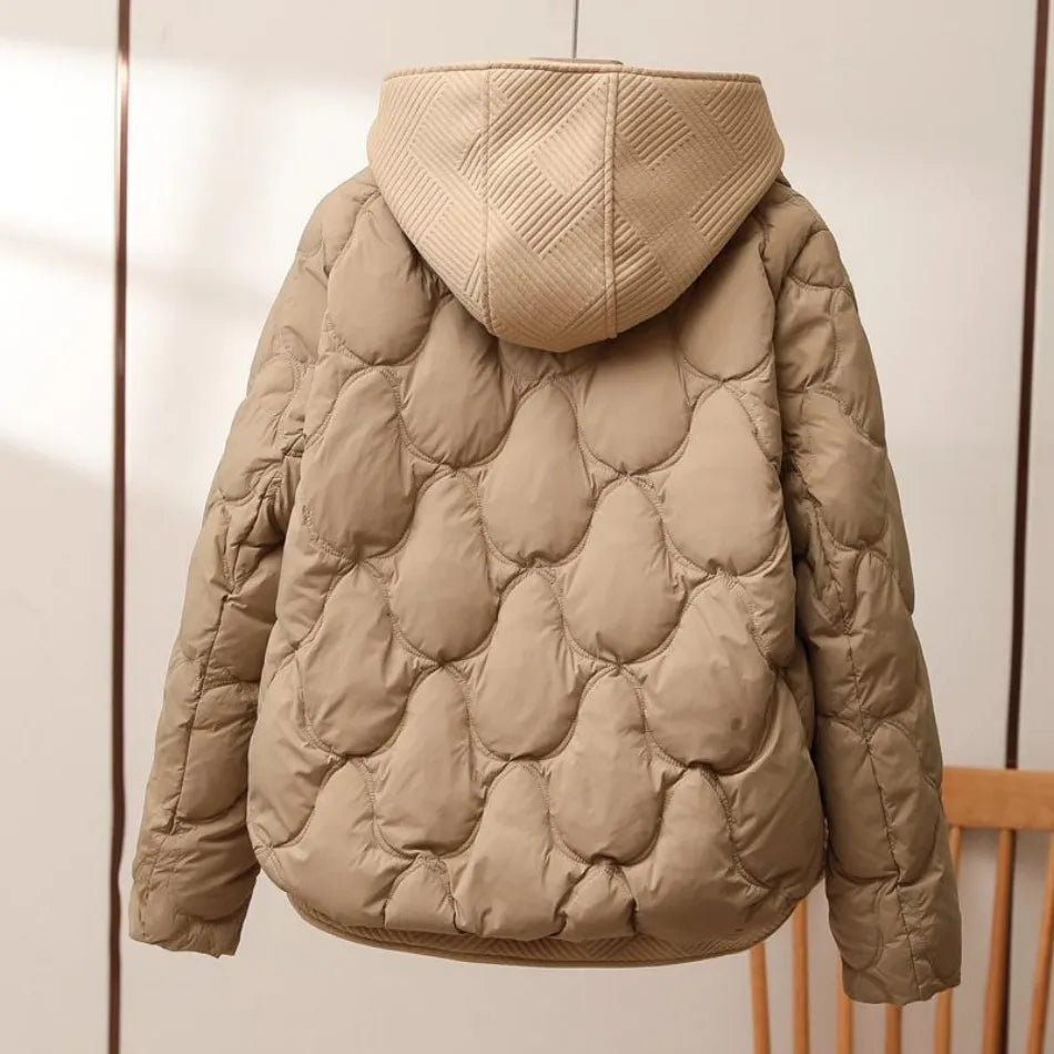 Wasserdichte Damenjacke Kapuze Regular Fit - IdealeKleiden