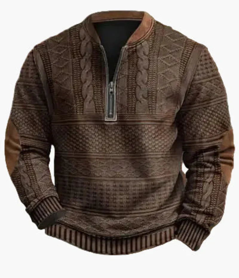 Men's Warm Modern Stand-Up Collar Pullover