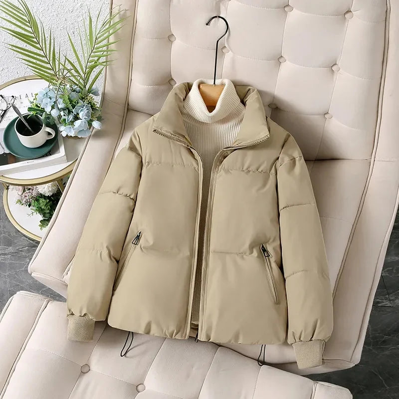 Warm Puffer Jacket Winter Stand Collar