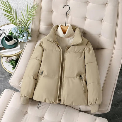 Warm Puffer Jacket Winter Stand Collar