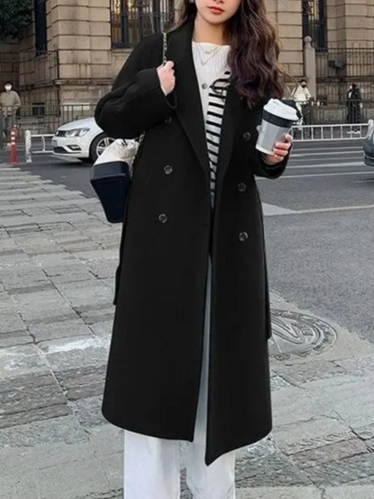 Women's Overcoat Wool Blend Relaxed Fit