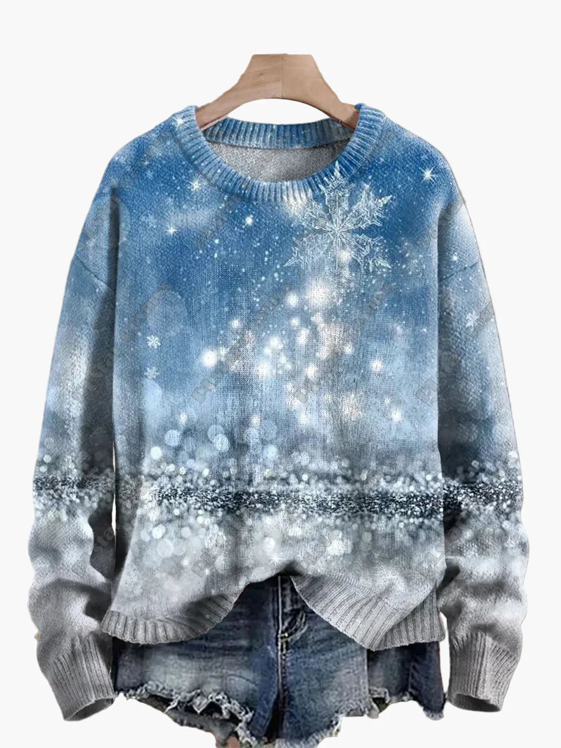 Christmas Sweater Festive 3D Embroidery