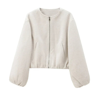 Women's Quilted Jacket Loose Fit Zipper