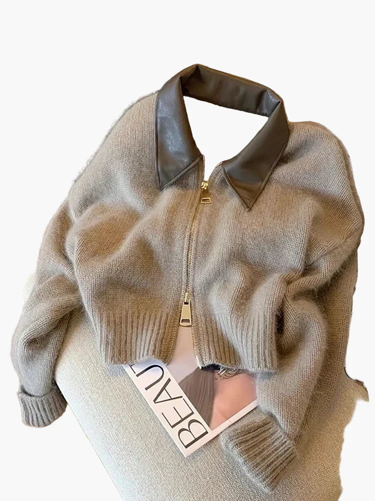 Stylish Cardigan Modern Collar