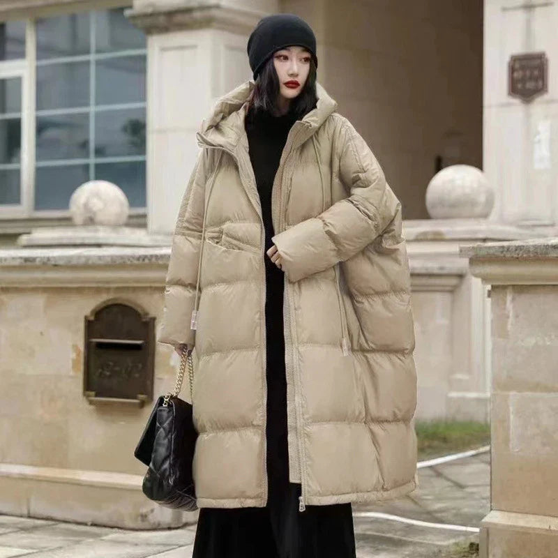 Lange Daunenjacke Damen Wanda Warm - IdealeKleiden