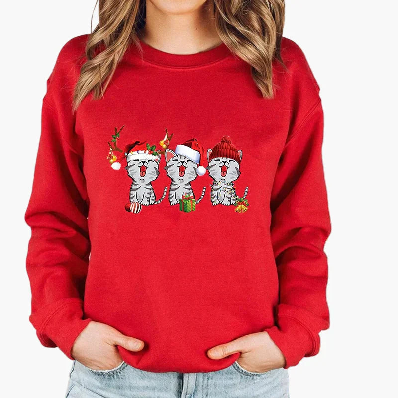 Christmas Sweater Cat String Lights - Funny Cat Jumper Winter