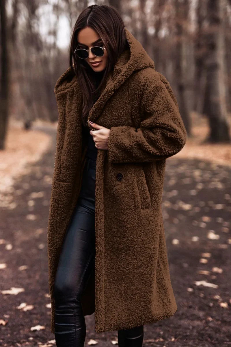 Women's Winter Coat Hooded Long Soft