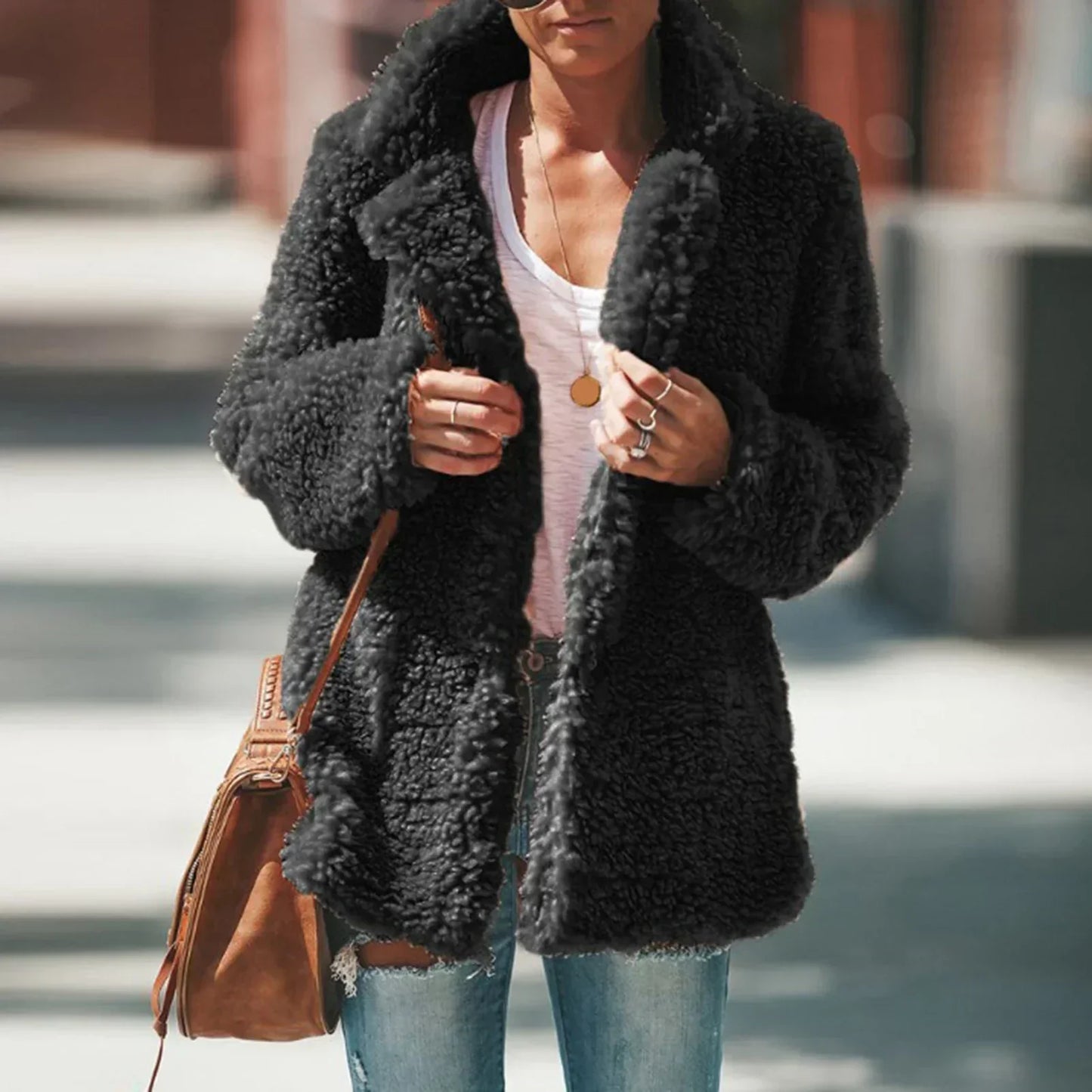 Fleece Coat Beige Soft and Stylish