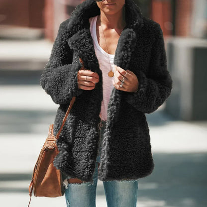 Fleece Coat Beige Soft and Stylish