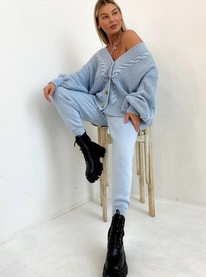 Women's Comfortable 2-Piece Sport Set Top and Pants