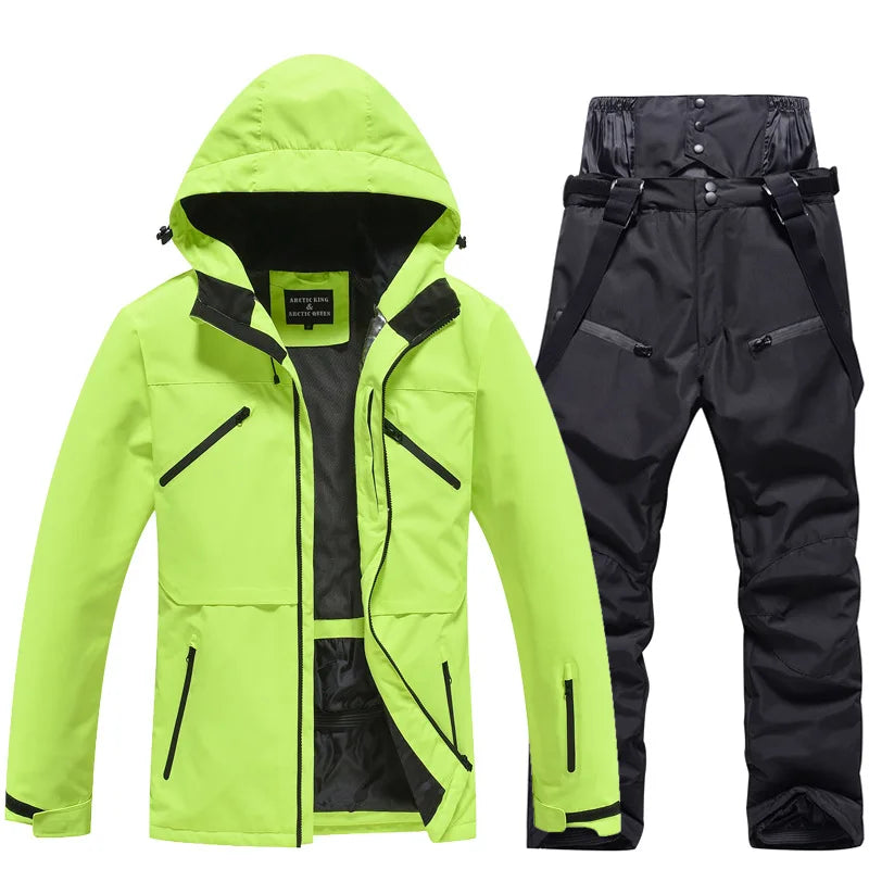 Unisex Two-Piece Warm Ski Suit