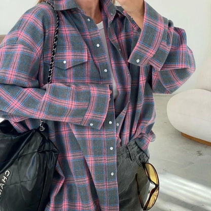 Classic Flannel Shirt Plaid Soft Cotton