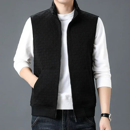 Men's Vest Sleeveless Modern Zipper