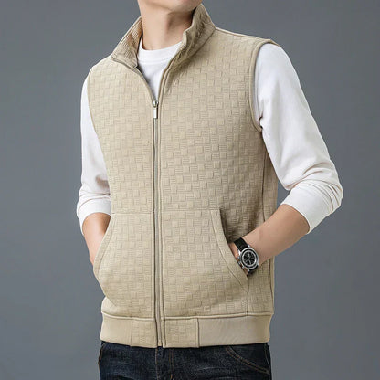 Men's Sleeveless Modern Vest Zipper