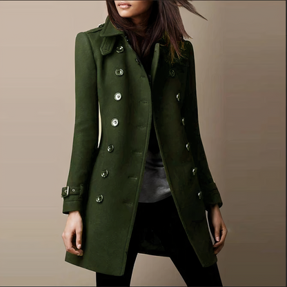 Long Women's Warm Winter Trench Coat