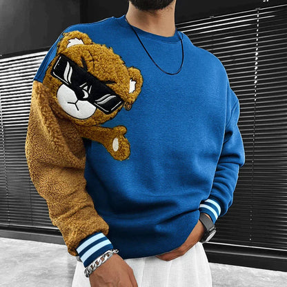Men's Sweater with Teddy Bear Design