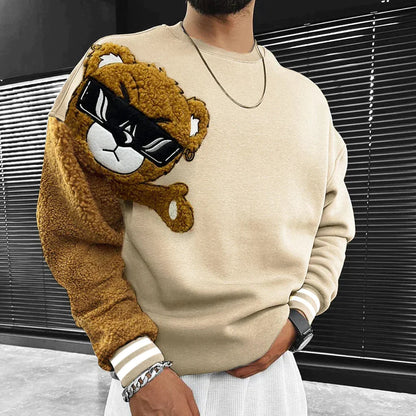 Men's Sweater with Teddy Bear Design