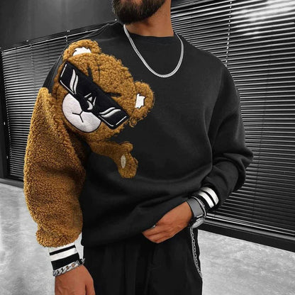 Men's Sweater with Teddy Bear Design