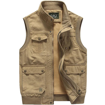 Retro Outdoor-Jacke mit Taschen - IdealeKleiden