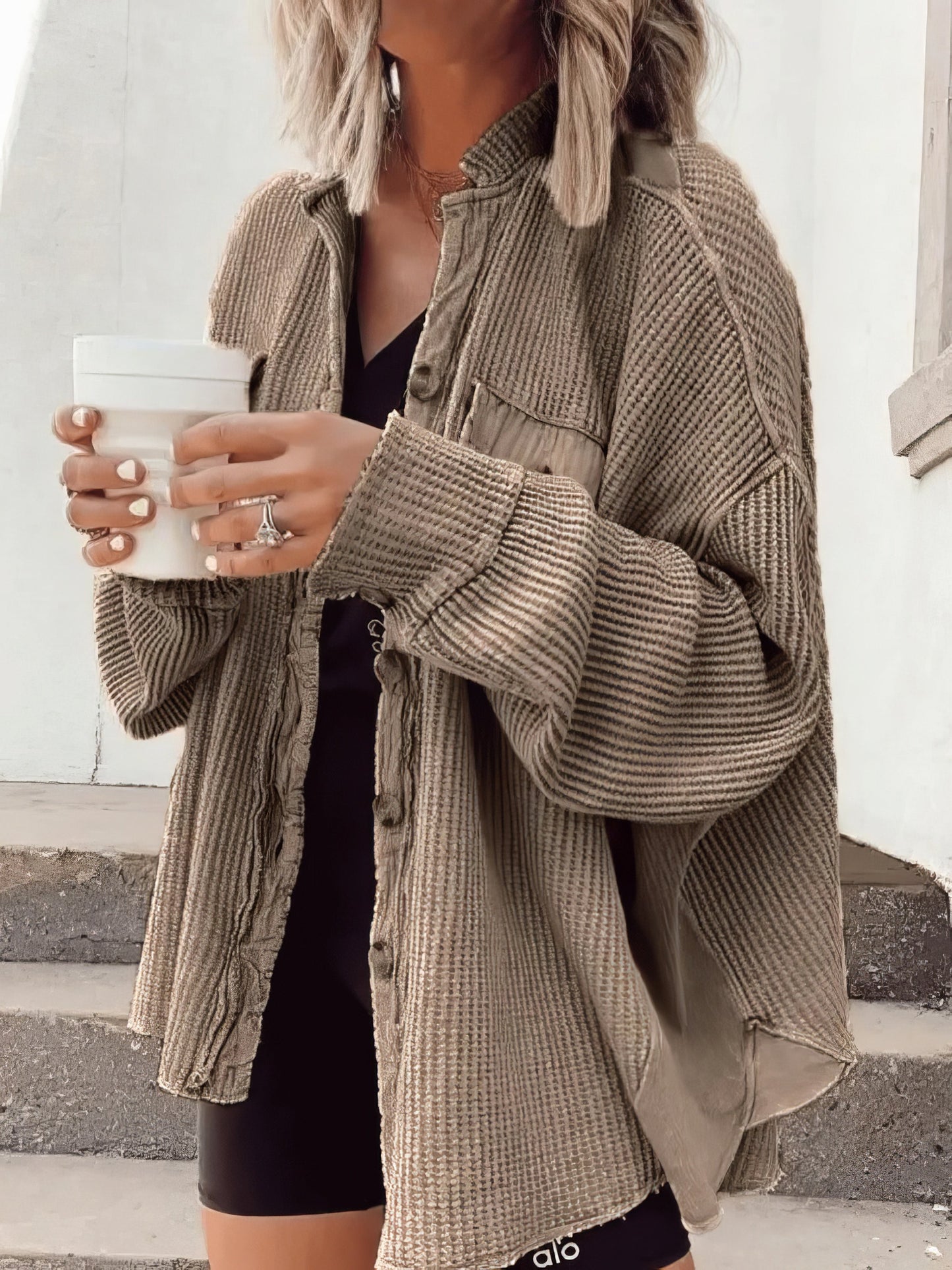 Comfortable Shirt Jacket Soft Jersey