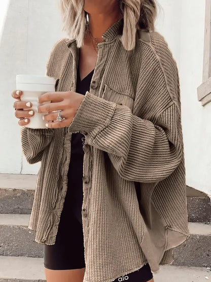 Comfortable Shirt Jacket Soft Jersey