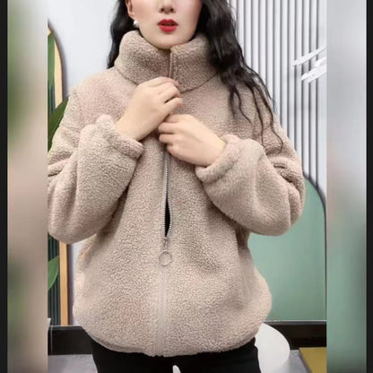 Fashionable Teddy Jacket Loose Fit