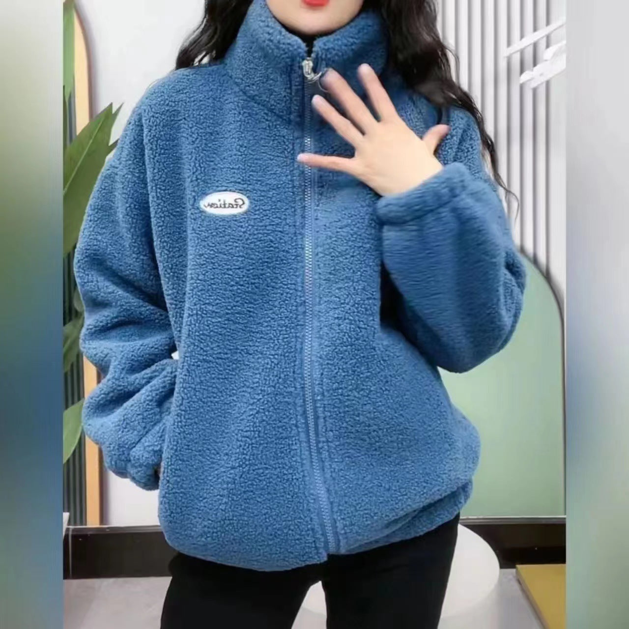 Fashionable Teddy Jacket Loose Fit