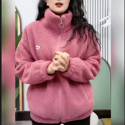 Fashionable Teddy Jacket Loose Fit