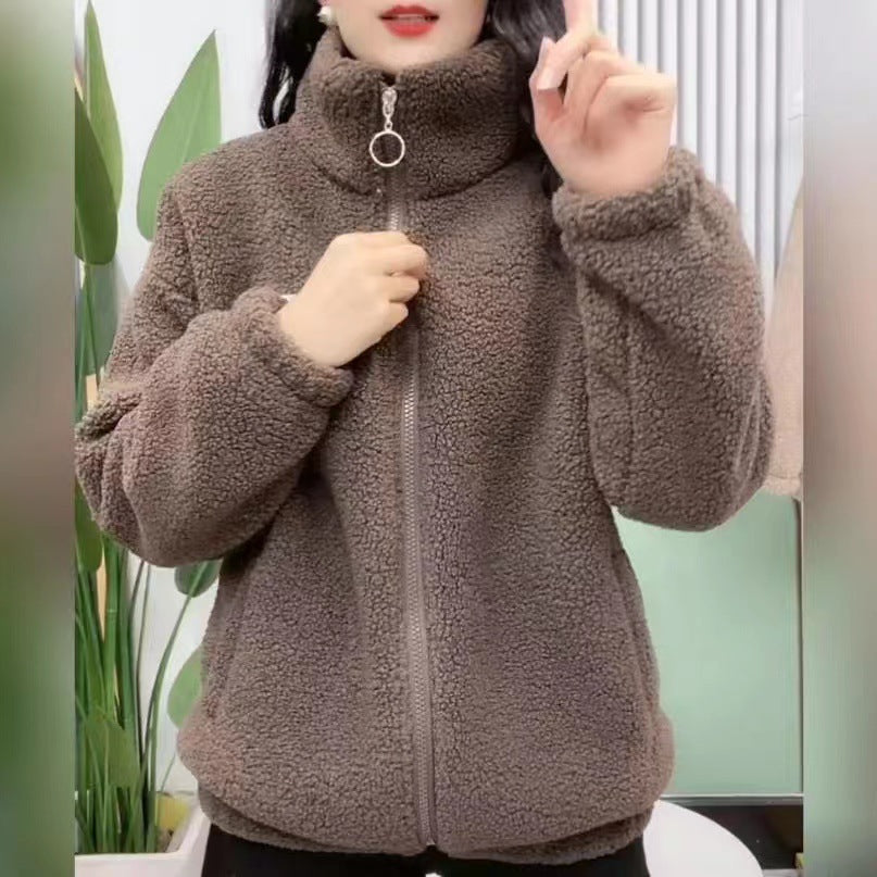 Fashionable Teddy Jacket Loose Fit