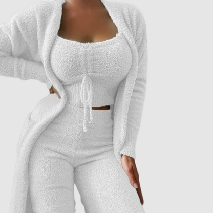 Women's Pajama Set 3 Pieces Comfort