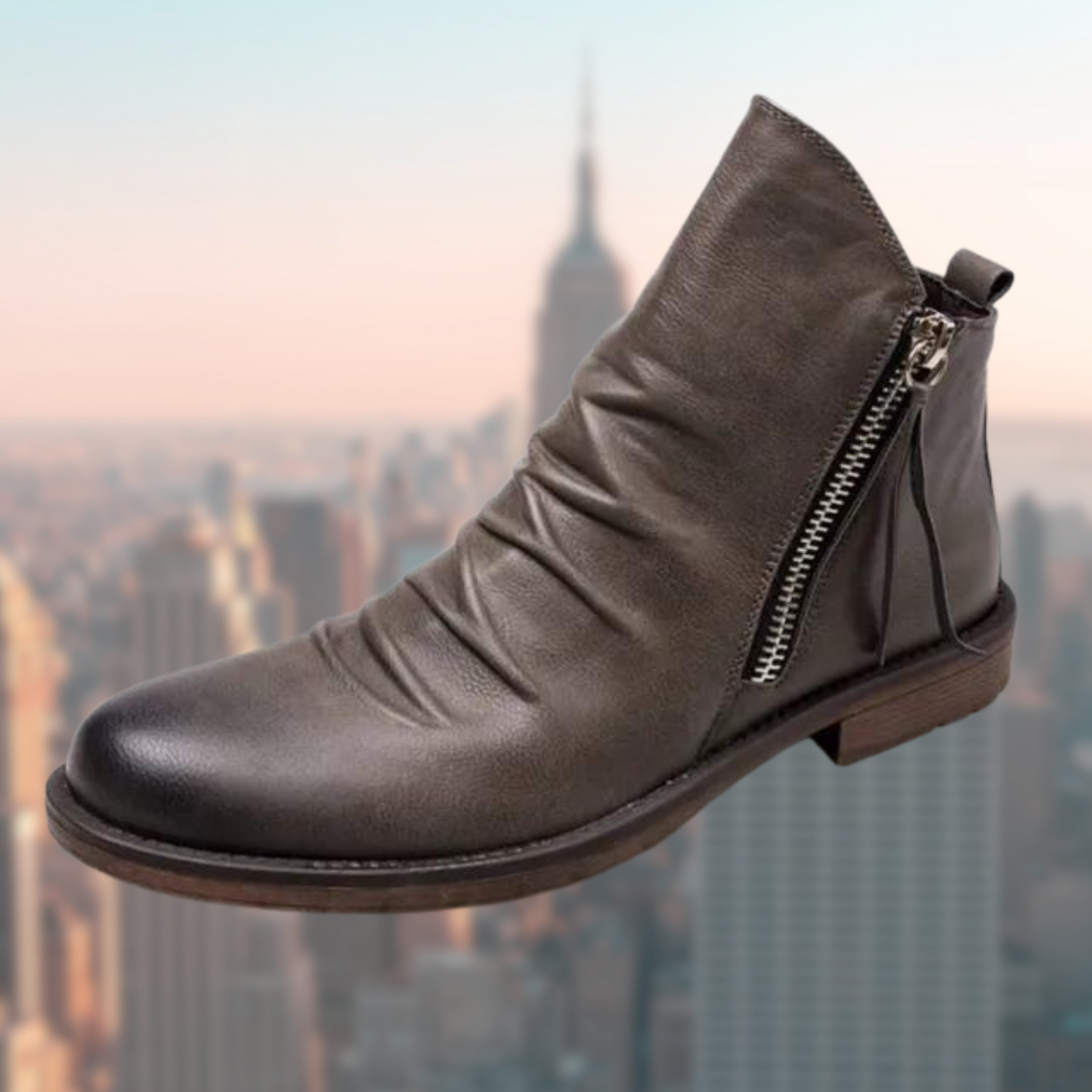 Elegant Leather Boots Smooth Design