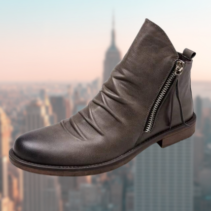 Elegant Leather Boots Smooth Design