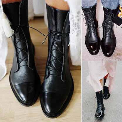 Stiefel Damen Vintage Look Hochhackig - IdealeKleiden