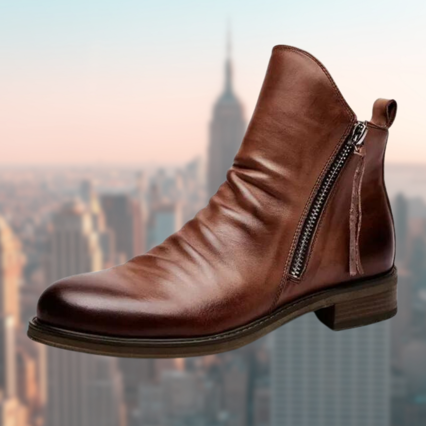 Elegant Leather Boots Smooth Design